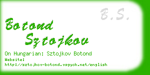 botond sztojkov business card